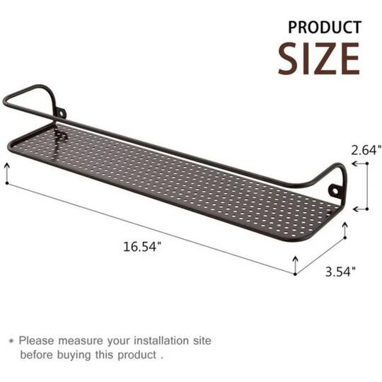 NEX™ Large Brown Wall-Mounted Spice Racks with Guard Rail, 4ct.